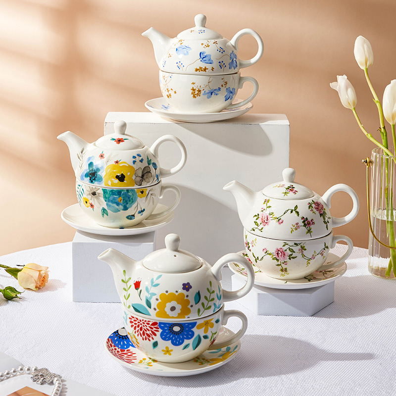 Coffee Tea Gift Set - Mother Son Teapot Set,English Ceramic Single