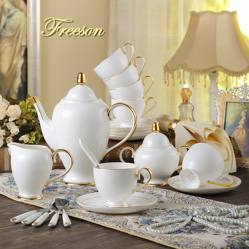 Coffee Tea Sugar - Grace Bone China Coffee Set White