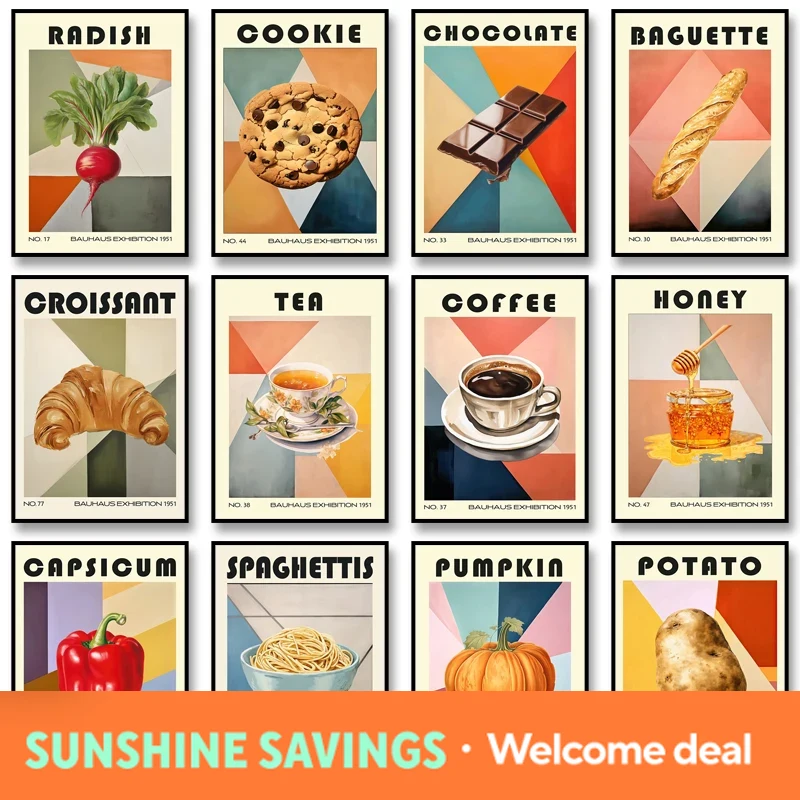 Coffee Tea Poster - Kitchen Food Diamond Paintings Coffee Tea