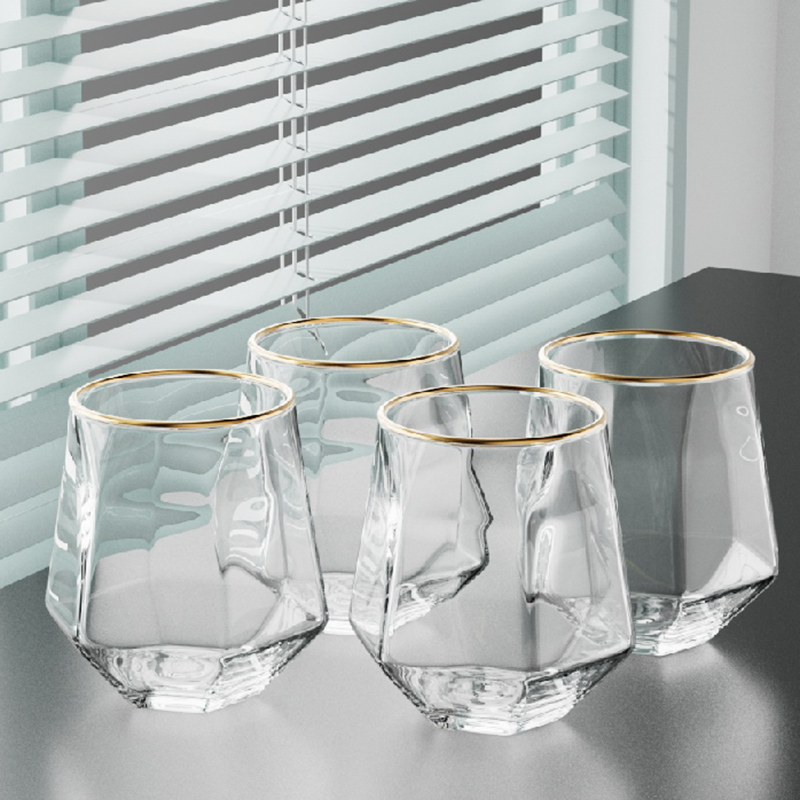 Tea Coffee Utensils - 320ml 4pcs Set Hexagonal Cup Wine