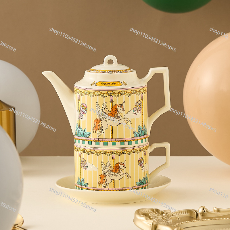 Ceramic Tea Set Carousel Gift  - Coffee Tea Gift Set review and price