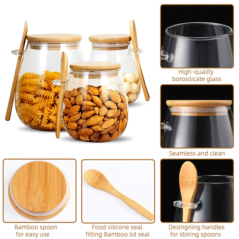 34oz sealed glass jar with spo - Coffee Tea Jar Set review and price