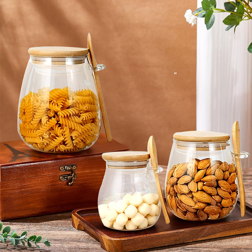 34oz sealed glass jar with spo - Coffee Tea Jar Set review and price
