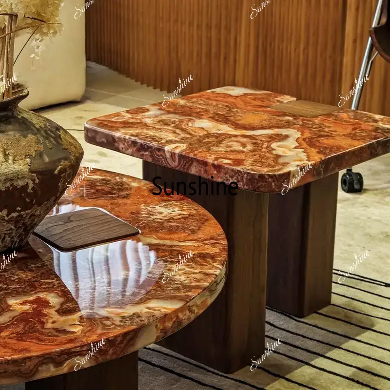 Lava Red Marble Geometric Coff - Tea And Coffee Fusion review and price