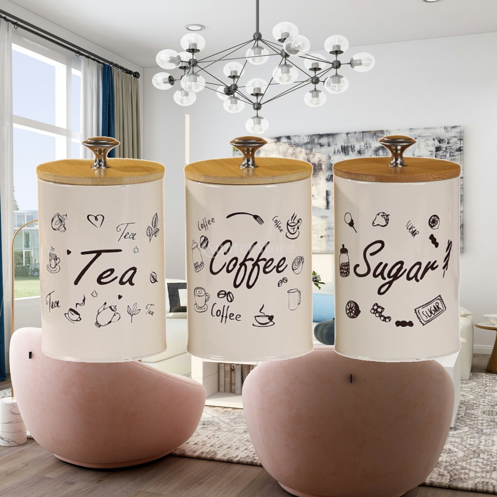 Farmhouse Coffee Tea Sugar Can - Coffee Tea Jar Set review and price