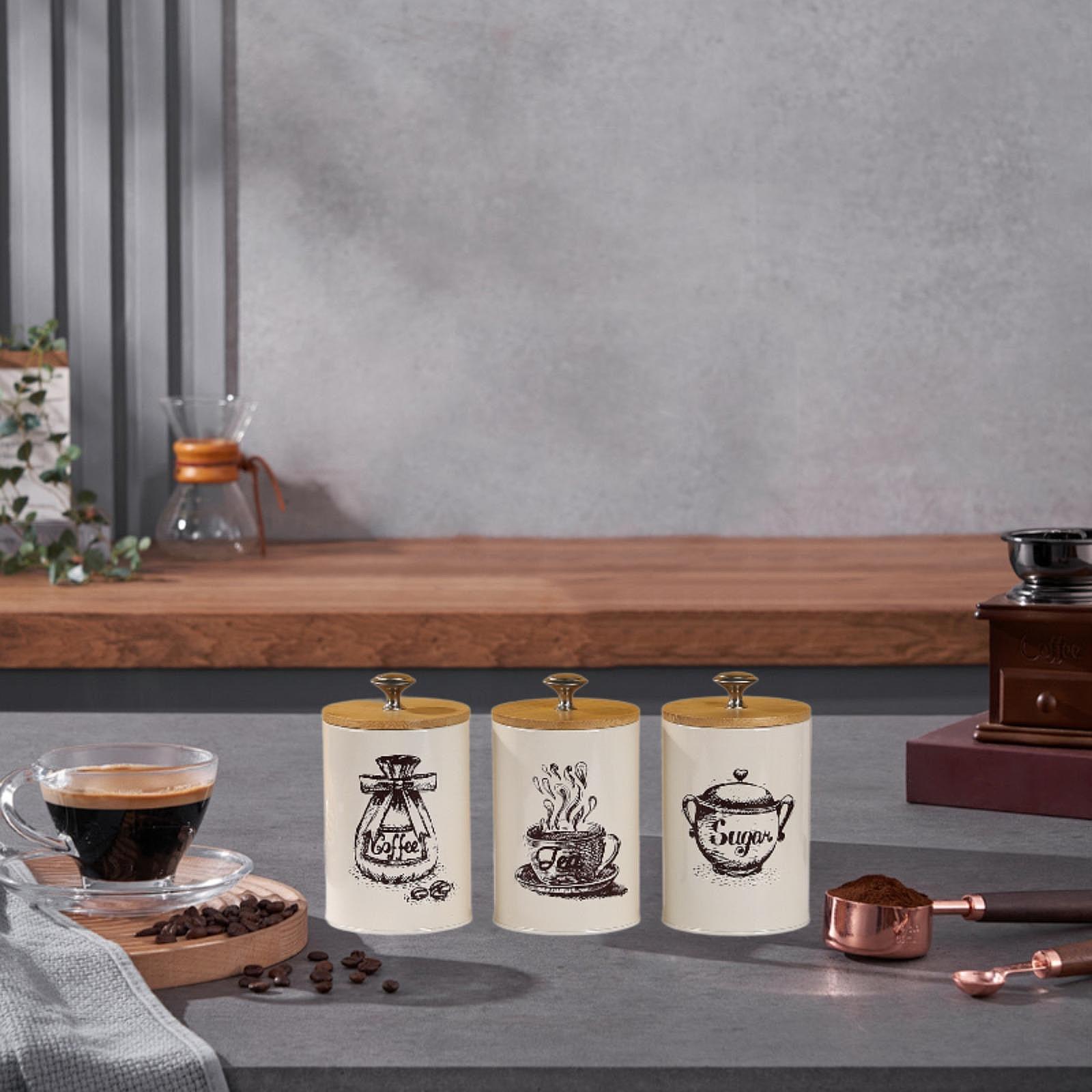 Farmhouse Coffee Tea Sugar Can - Coffee Tea Jar Set review and price
