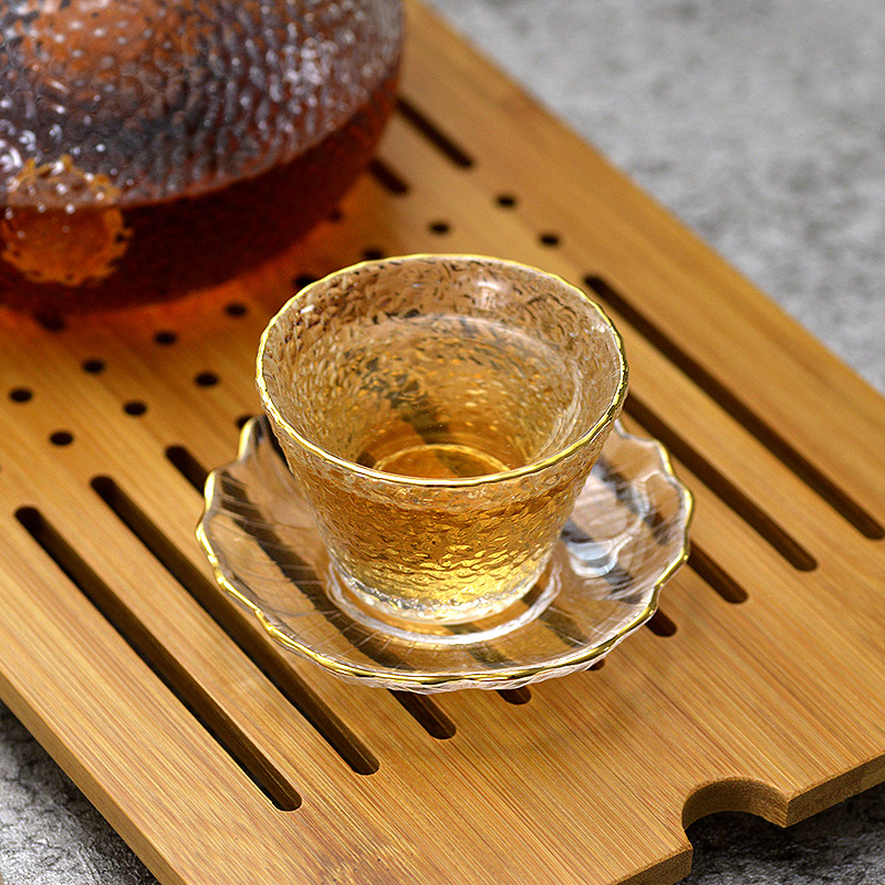 Gold Glass Tea Cup with Gold R - Coffee Tea Green review and price