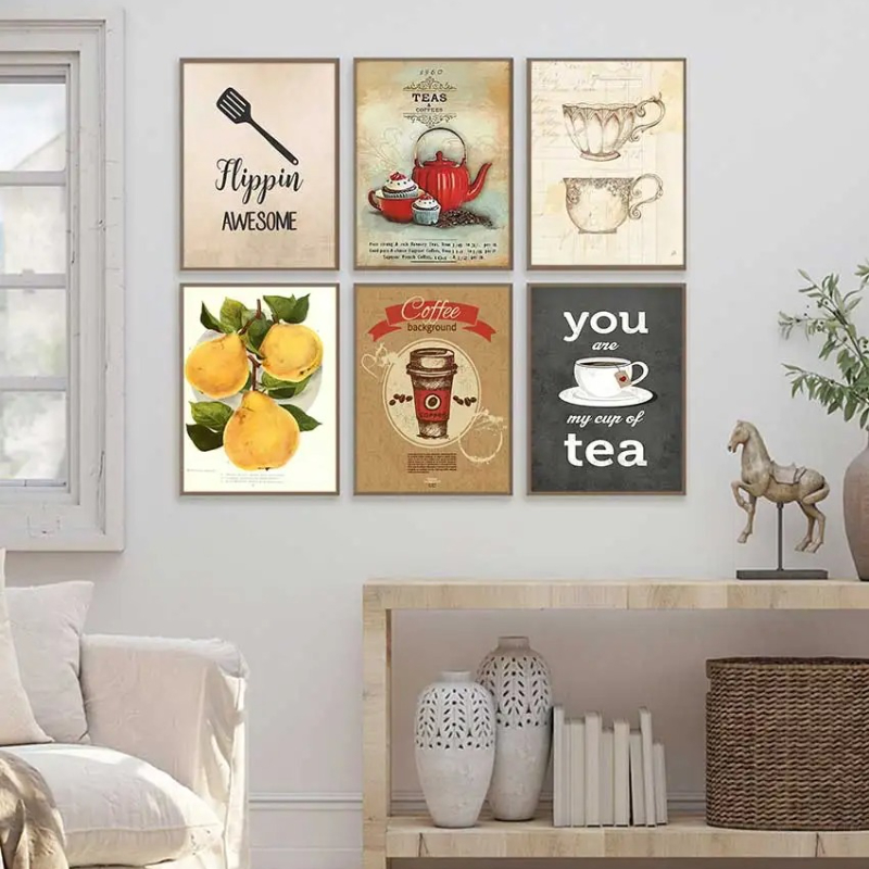 Vintage Hot Coffee Tea Time Fo - Coffee Tea Poster review and price