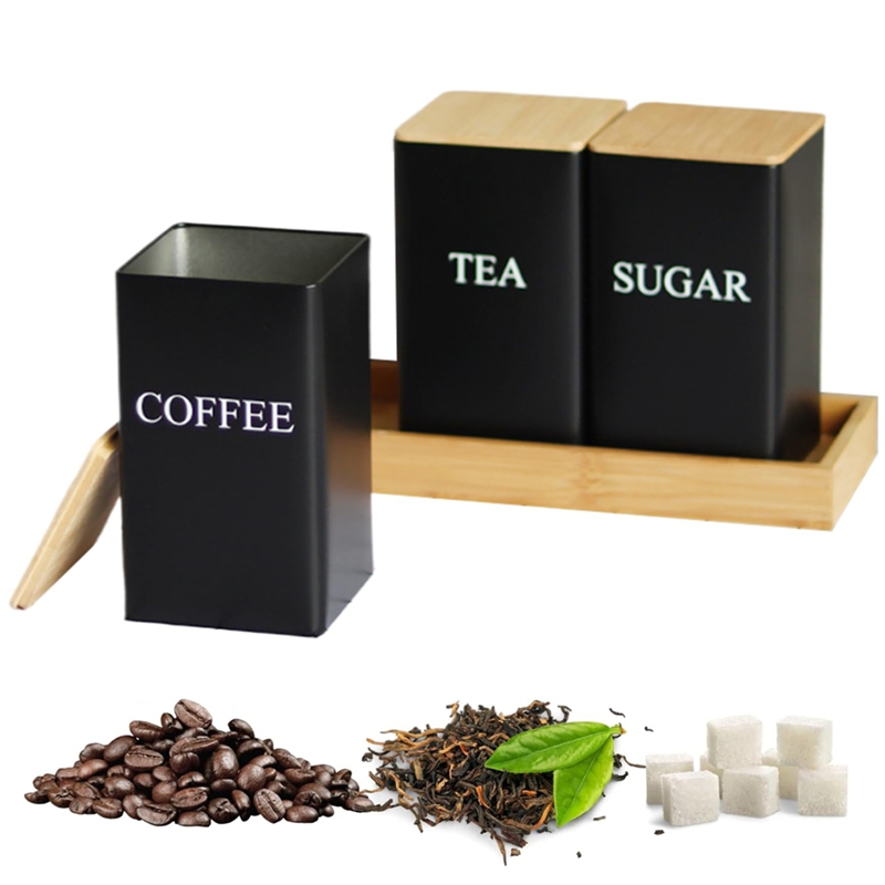 3PCS Set Tea Coffee Sugar Cani - Coffee Tea Jar Set review and price