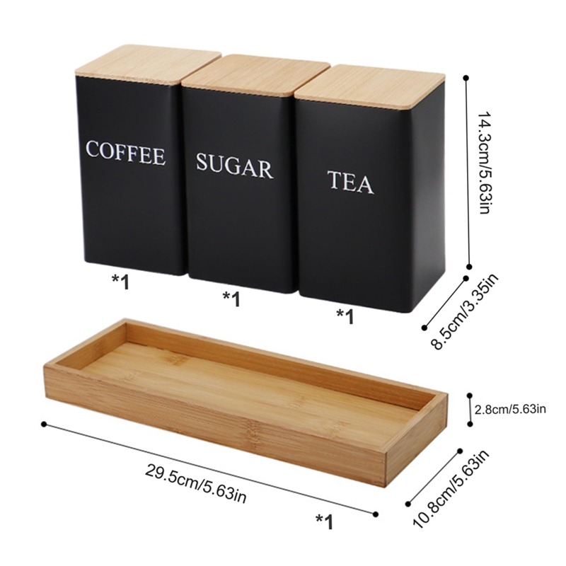 3PCS Set Tea Coffee Sugar Cani - Coffee Tea Jar Set review and price
