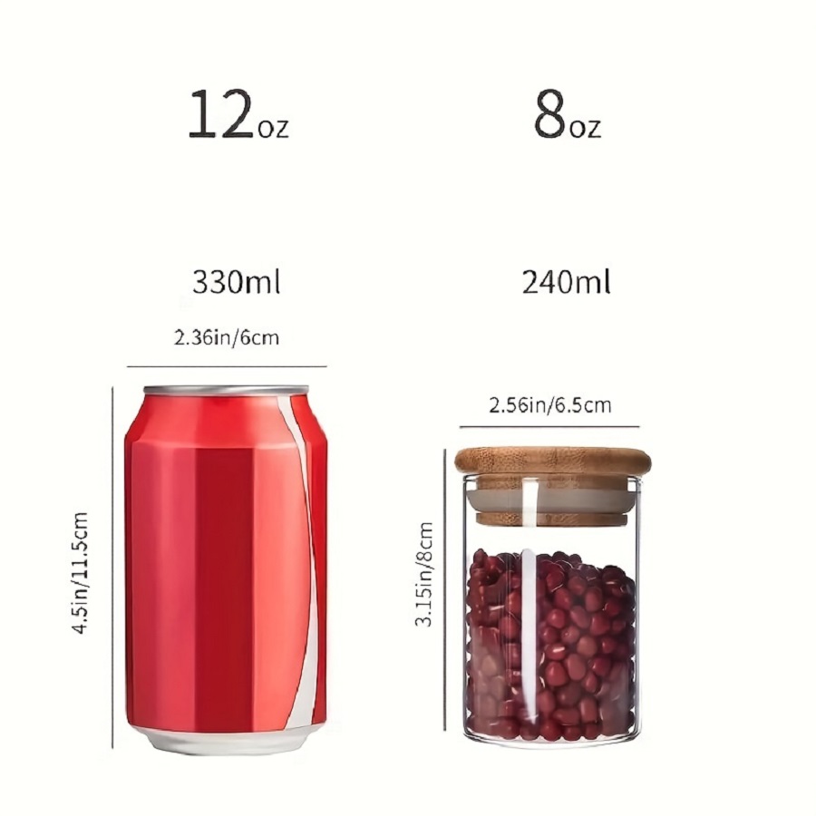 12pcs/set Airtight Glass Stora - Coffee Tea Jar Set review and price