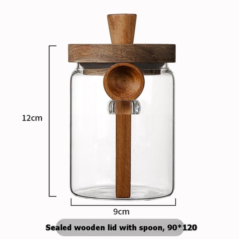 ABJI-Glass Jar With Wooden Lid - Coffee Tea Jar Set review and price