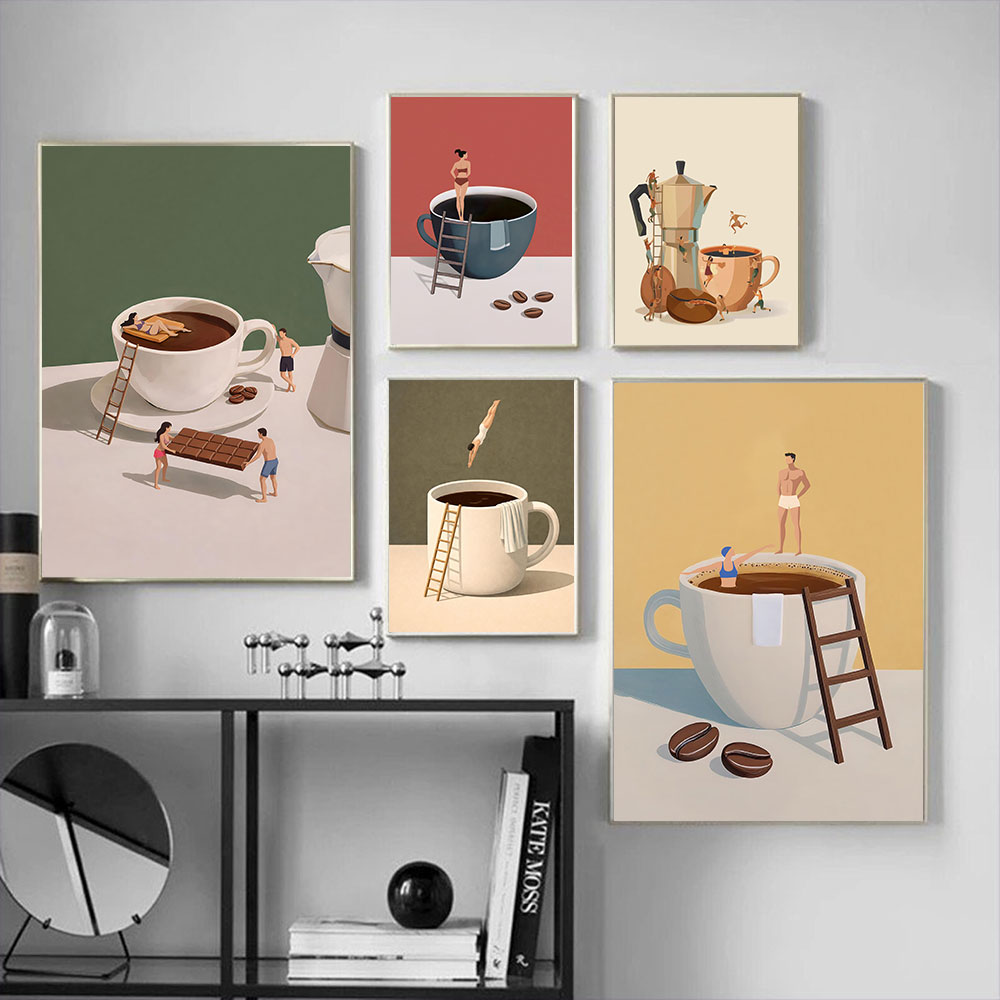 1pc frameless Coffee Adventure - Coffee Tea Poster review and price