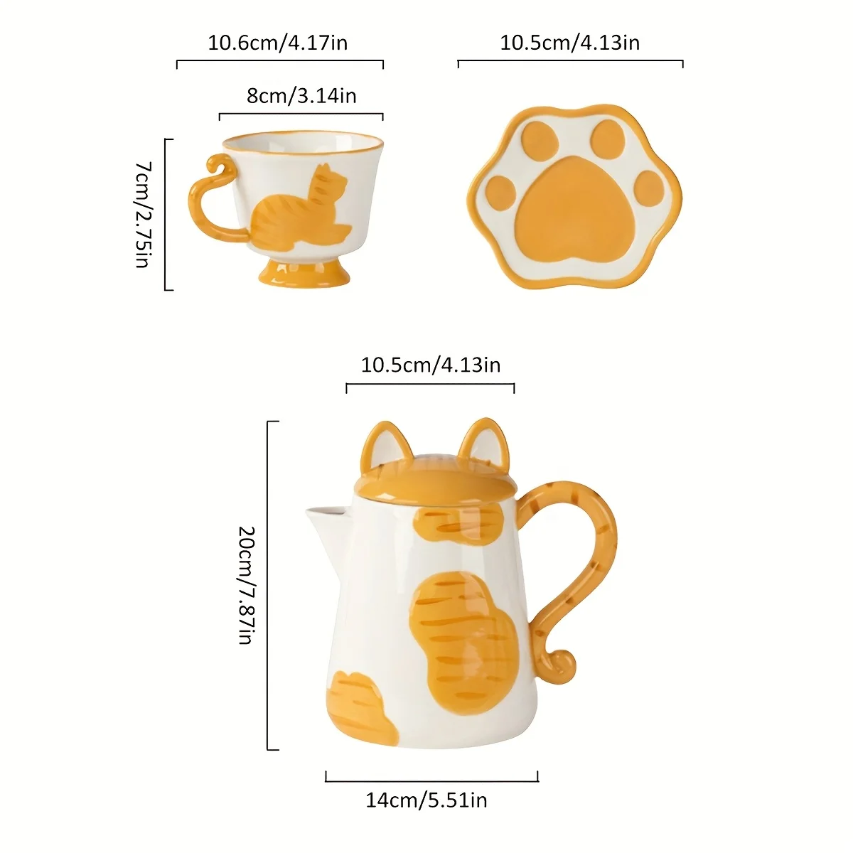 Ceramic Creative Cat Tea Set C - Coffee Tea Room review and price