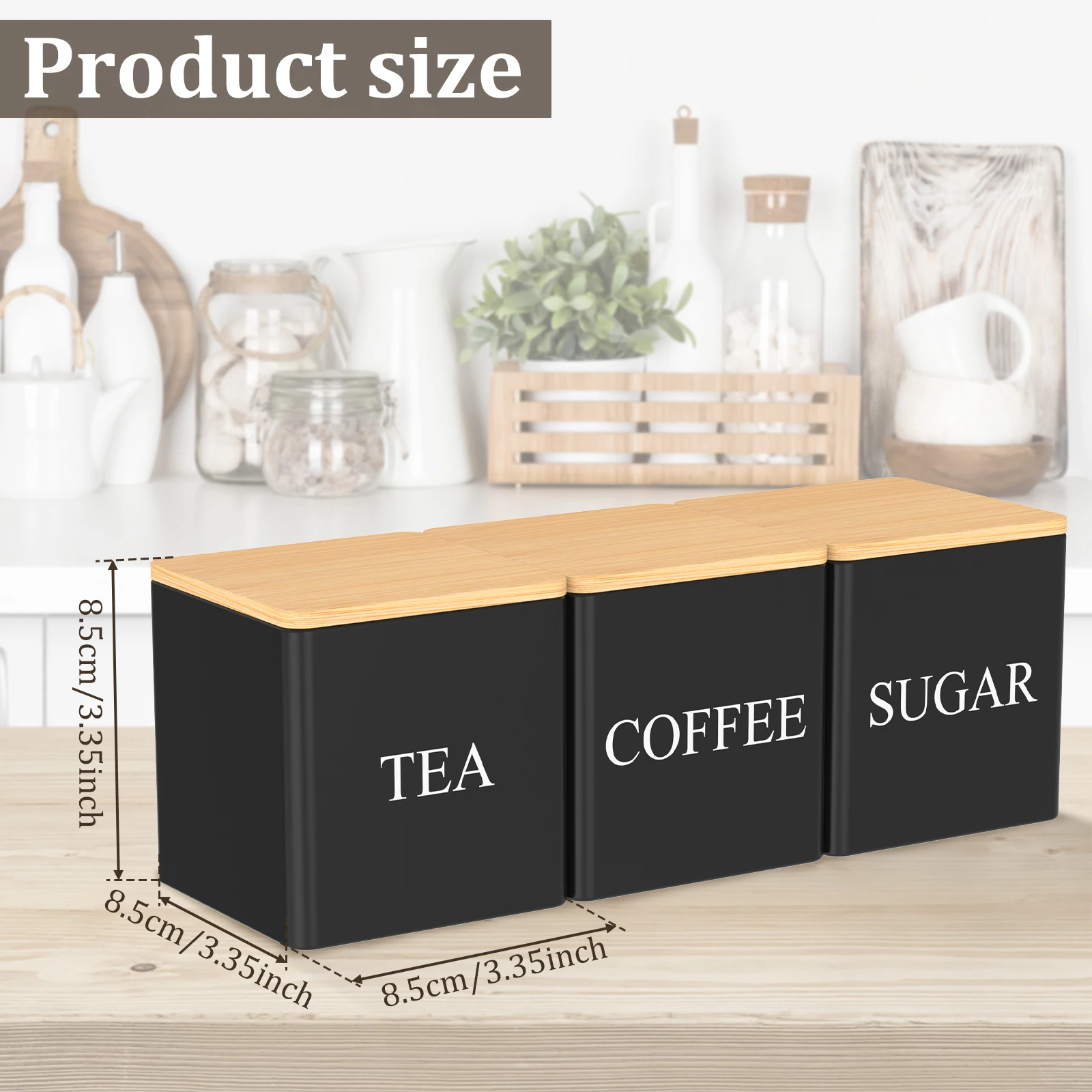 3Pcs Set 500ml Tea Sugar Coffe - Coffee Tea Jar Set review and price