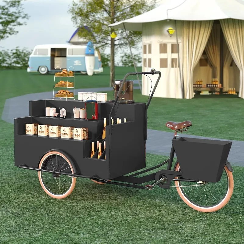 Mobile Tricycle Display Stand  - Coffee Tea Vendor review and price