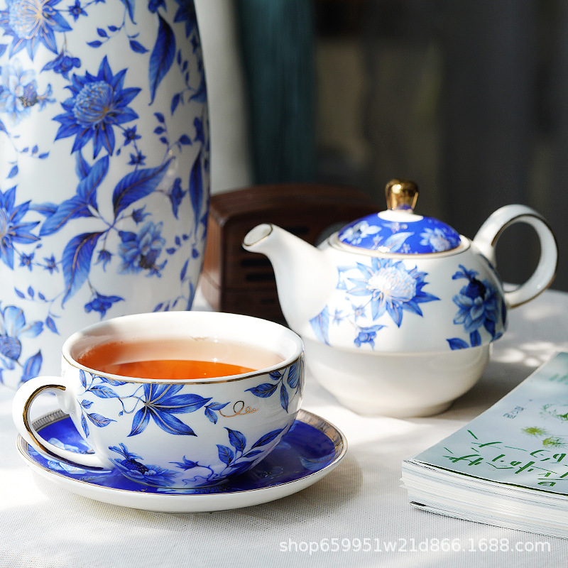 Blue Peony Ceramic Tea Set, Eu - Coffee Tea Gift Set review and price