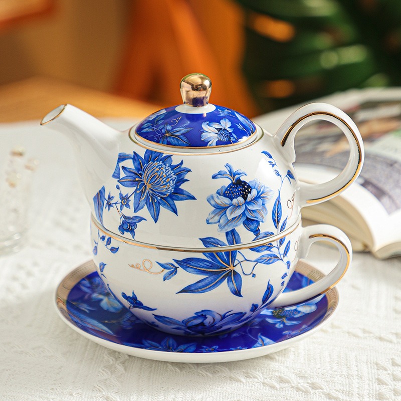 Blue Peony Ceramic Tea Set, Eu - Coffee Tea Gift Set review and price