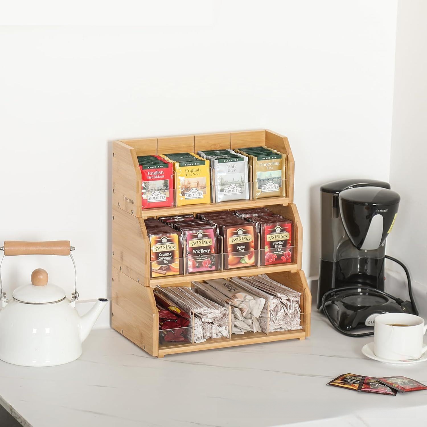 Bamboo Tea Bag Storage Box Thr - Coffee Tea Room review and price