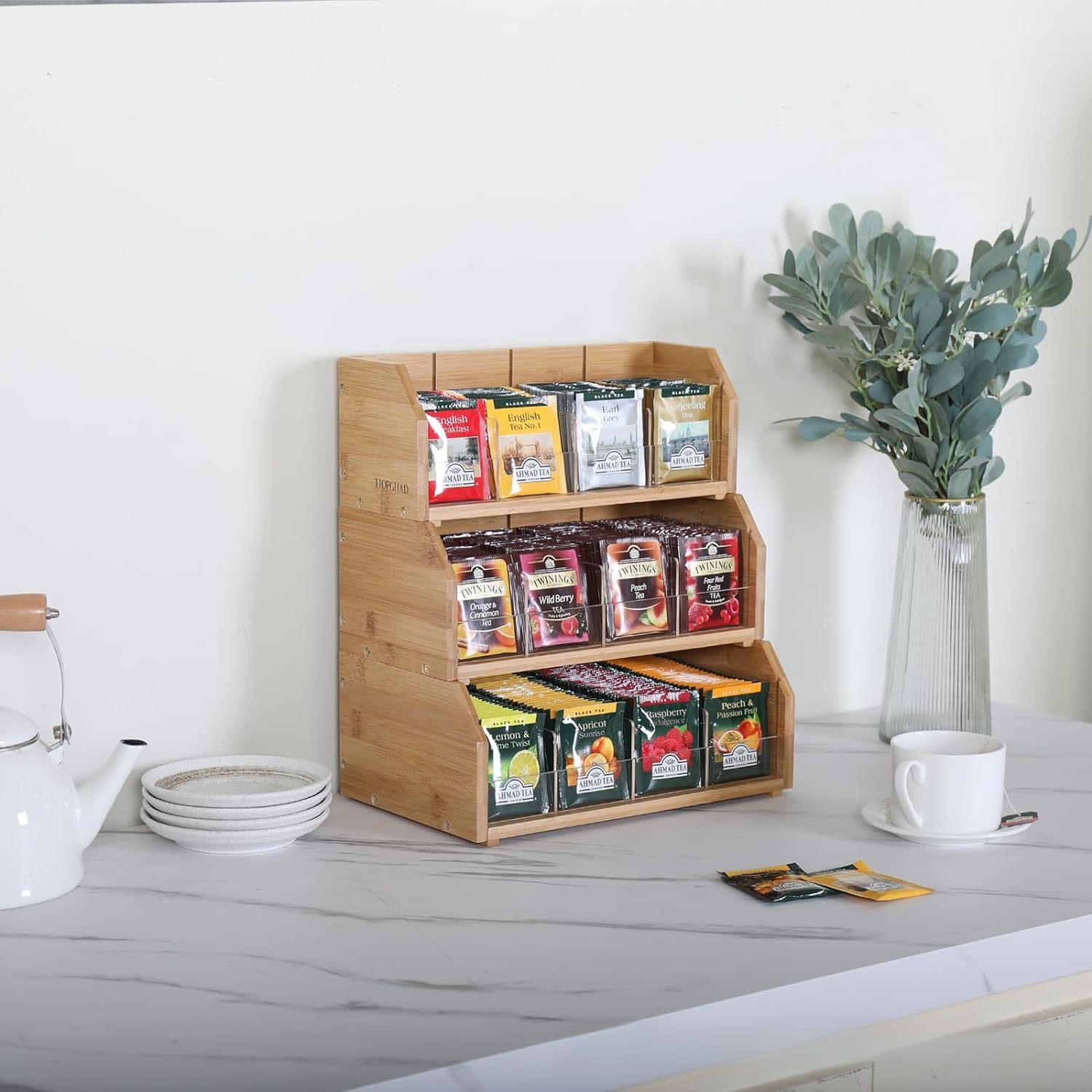 Bamboo Tea Bag Storage Box Thr - Coffee Tea Room review and price