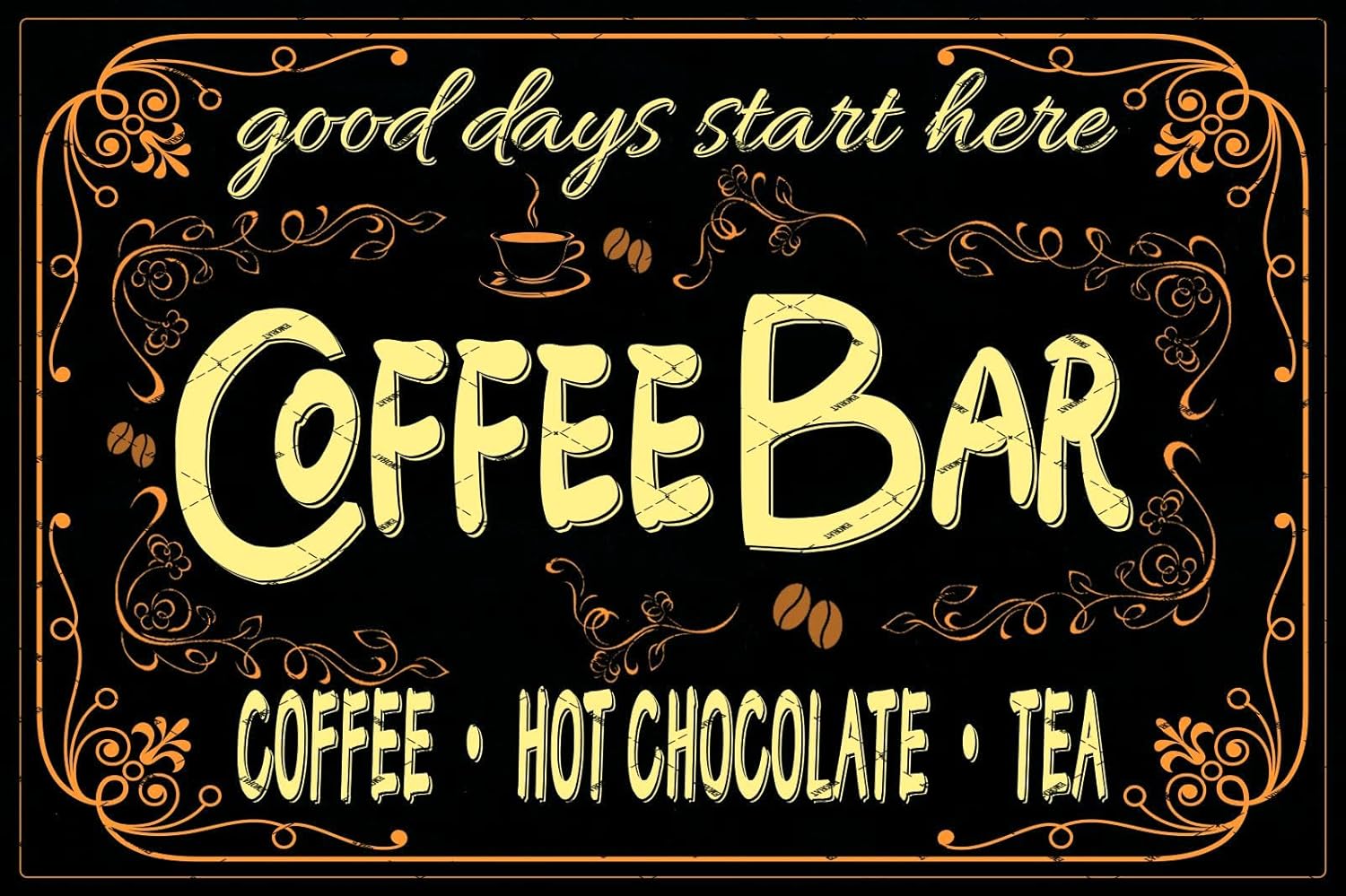 EMOHAT Coffee Bar Sign Hot Cho - Coffee Tea Poster review and price