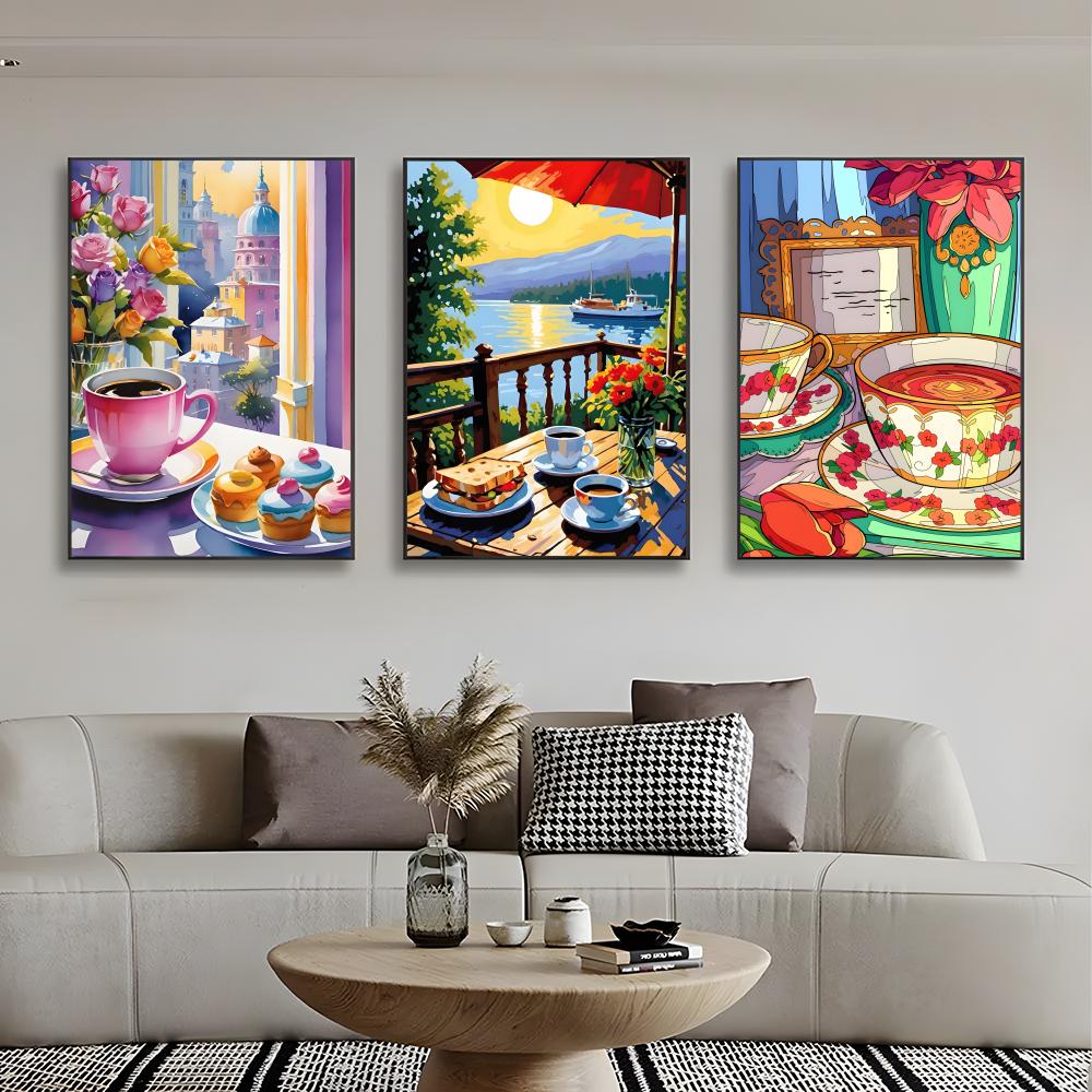 Sweet Cozy Delicate Art A-Afte - Coffee Tea Poster review and price