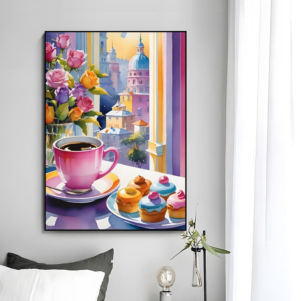 Sweet Cozy Delicate Art A-Afte - Coffee Tea Poster review and price