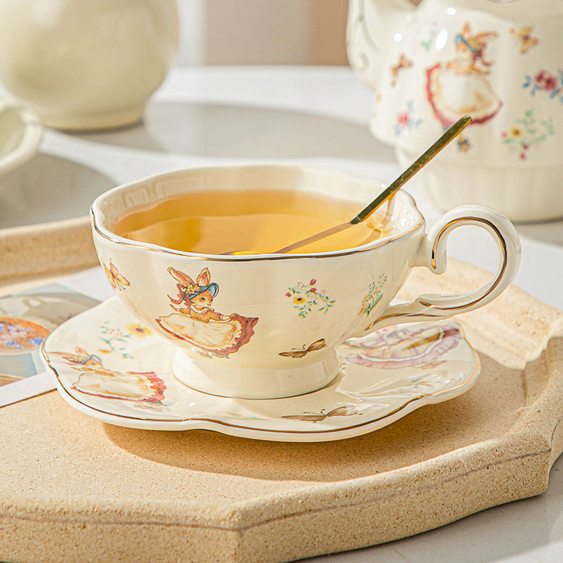 English retro coffee cup and p - Coffee Tea Gift Set review and price
