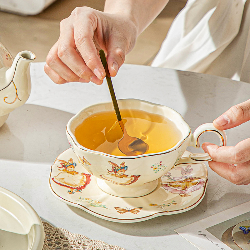 English retro coffee cup and p - Coffee Tea Gift Set review and price