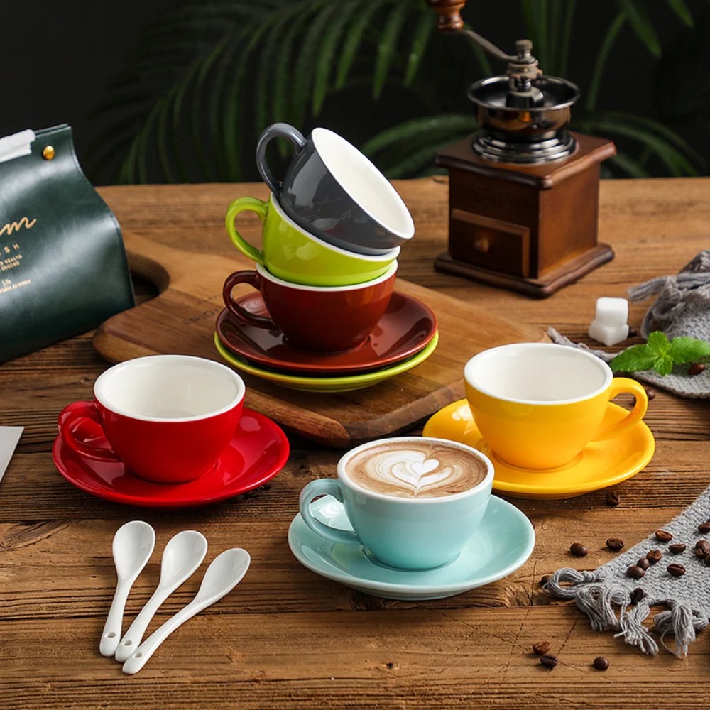 150ML Coffee Cup with Dish Cre - Tea Coffee Utensils review and price