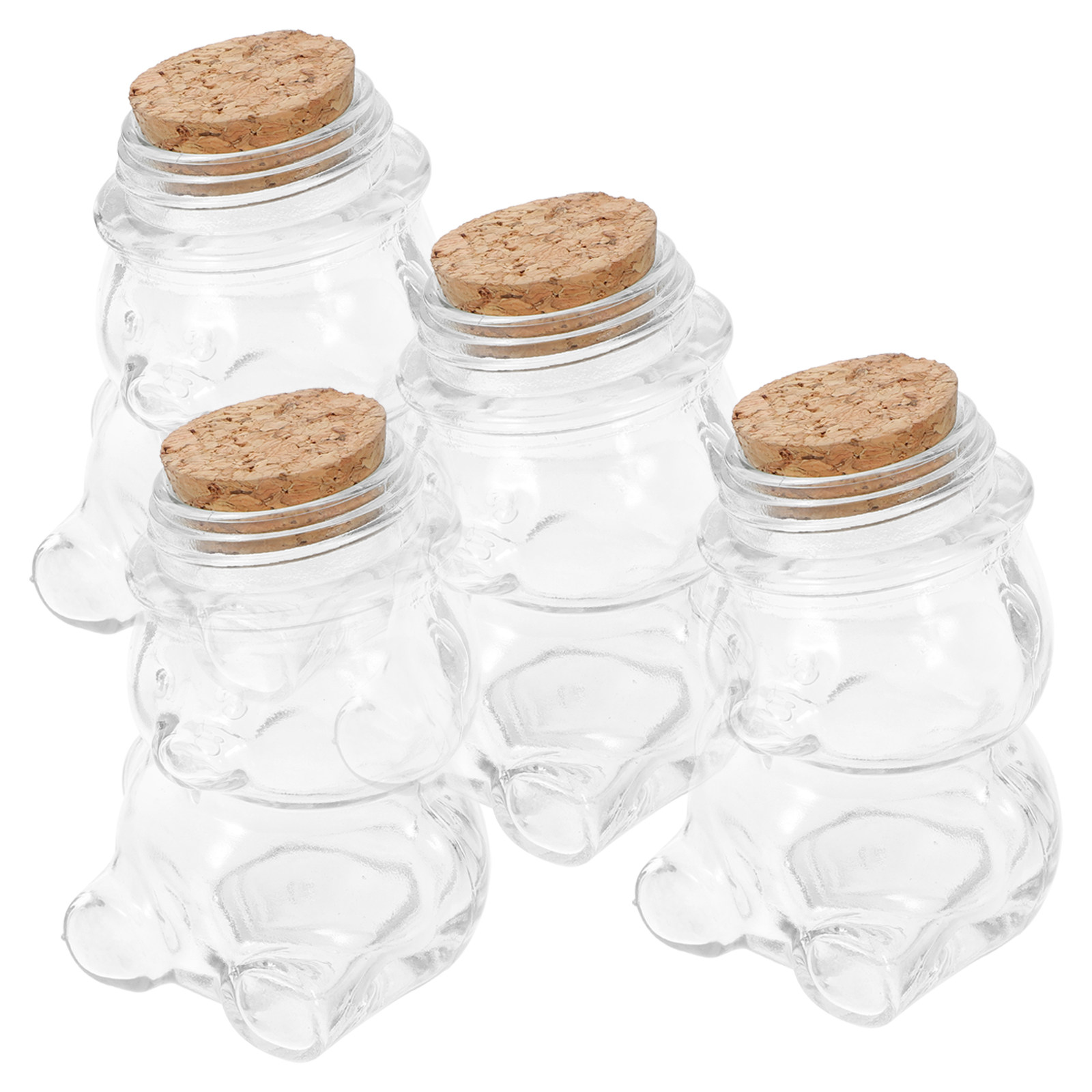 4Pcs Glass Candy Jar Set Trans - Coffee Tea Sugar review and price