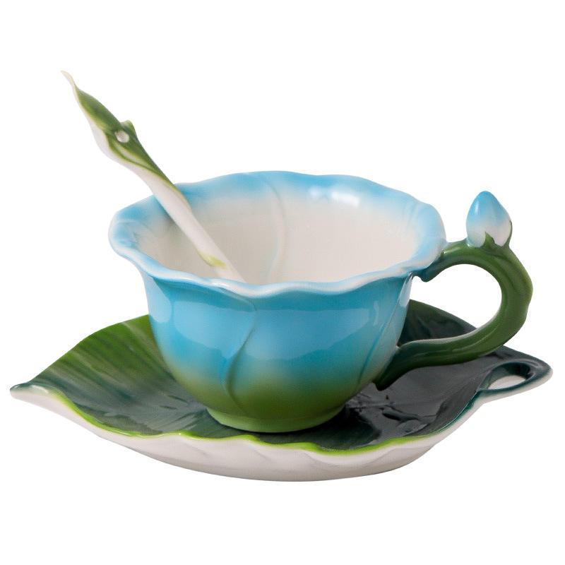 150ml Hand-Painted Rose Cerami - Coffee Tea Gift Set review and price