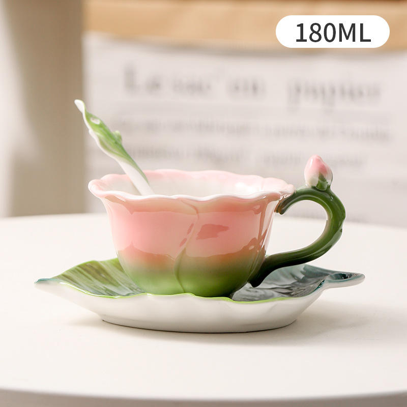 150ml Hand-Painted Rose Cerami - Coffee Tea Gift Set review and price