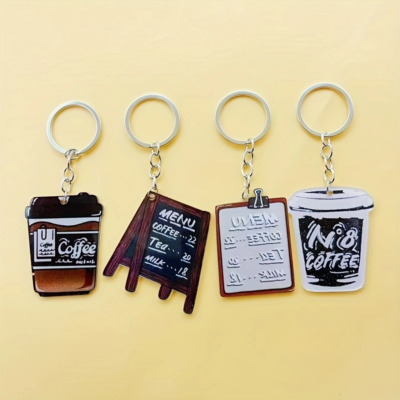8pcs acrylic coffee cup keycha - Coffee&Tea House Opinie review and price