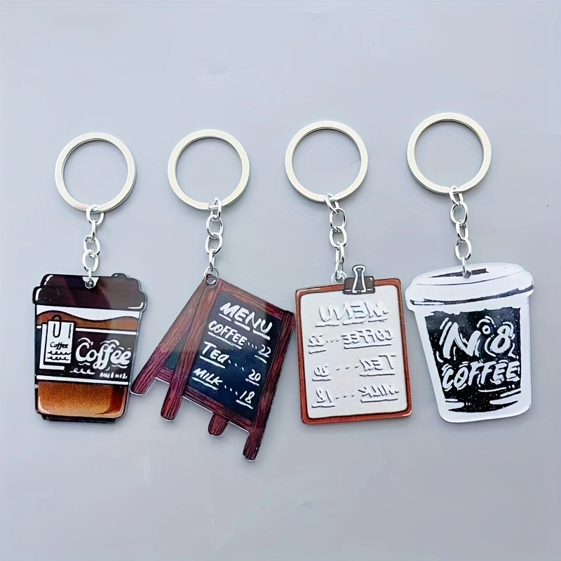 8pcs acrylic coffee cup keycha - Coffee&Tea House Opinie review and price